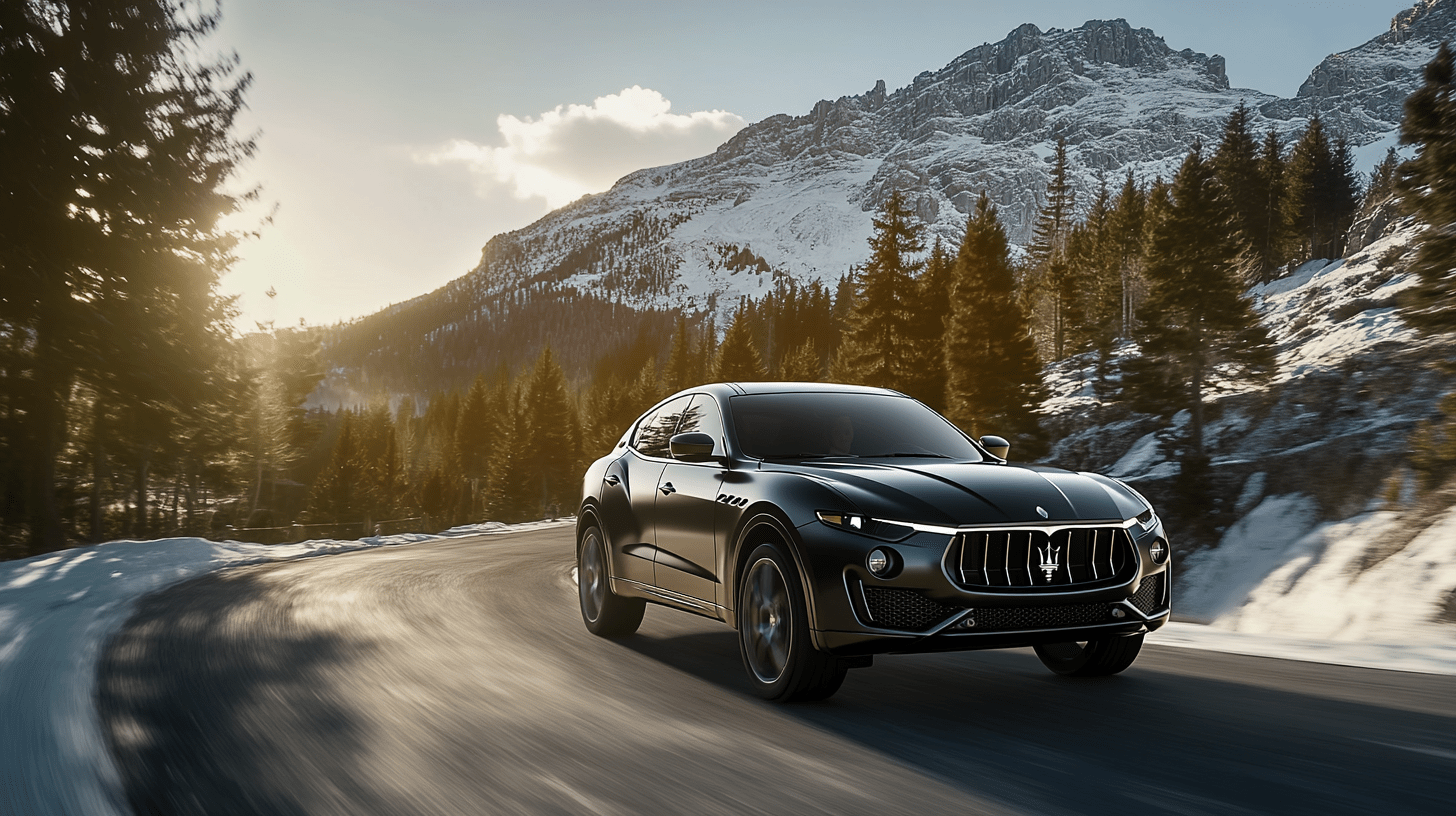 Maserati Levante through Pyrenees